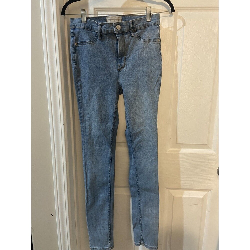 Free People High Rise Stretch Skinny Jeans Sz W 27S Light Wash